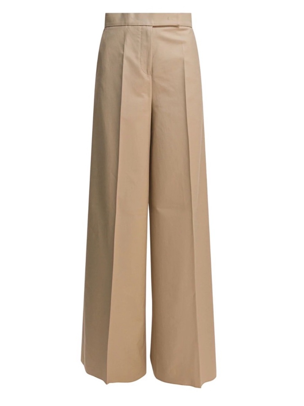 MaxMara Beige Wide-Leg High-Waist Trousers